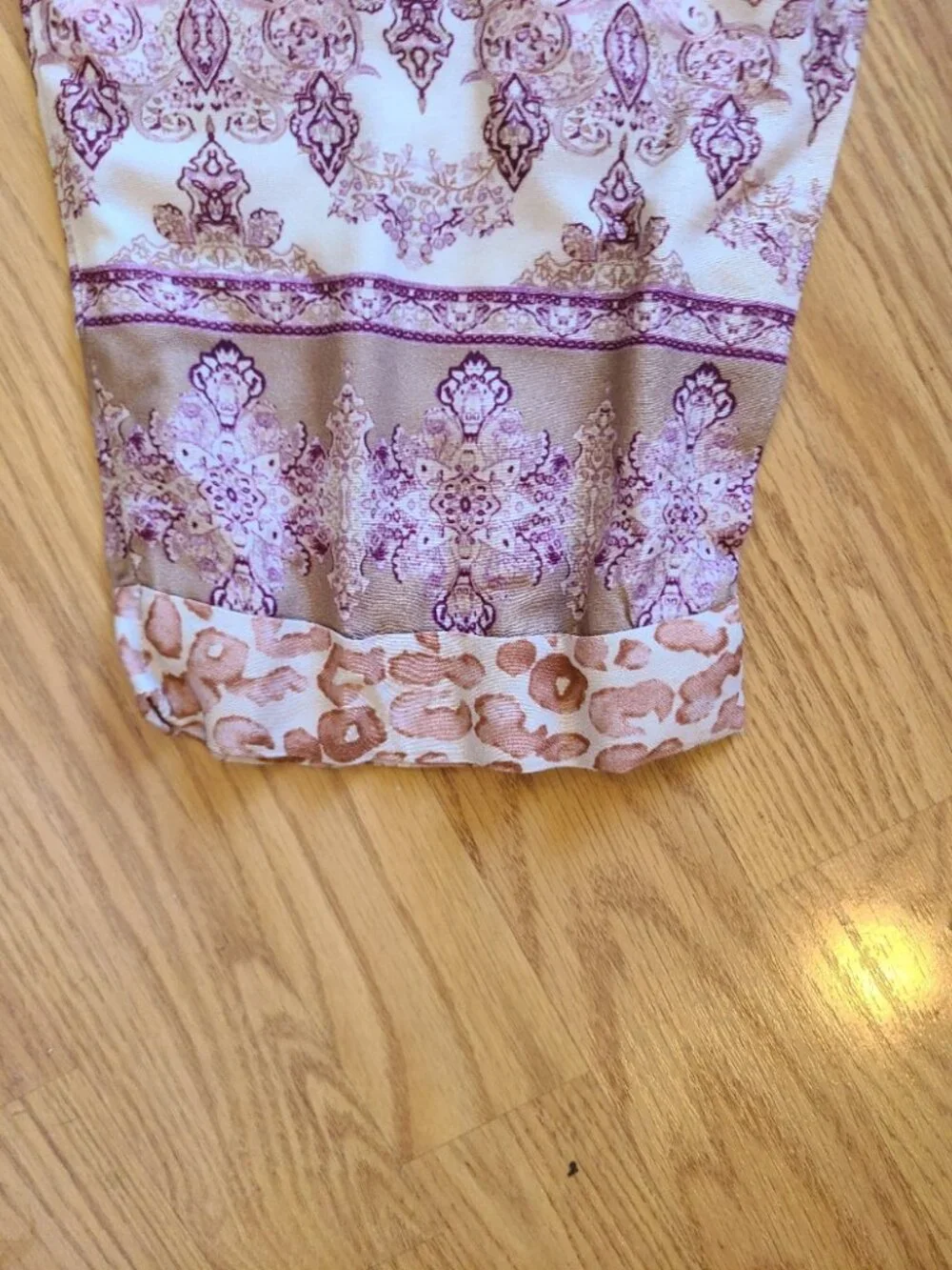 NEW NWT! ANTHROPOLOGIE OLLARI CHEETAH LEOPARD PAISLEY CUFFED PANTS BOHO sz XL